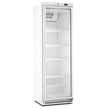 PFV402-R6/G (25) Jumbo Line Glastür-Kühlschrank mit Umluft, 400 Liter. weiß